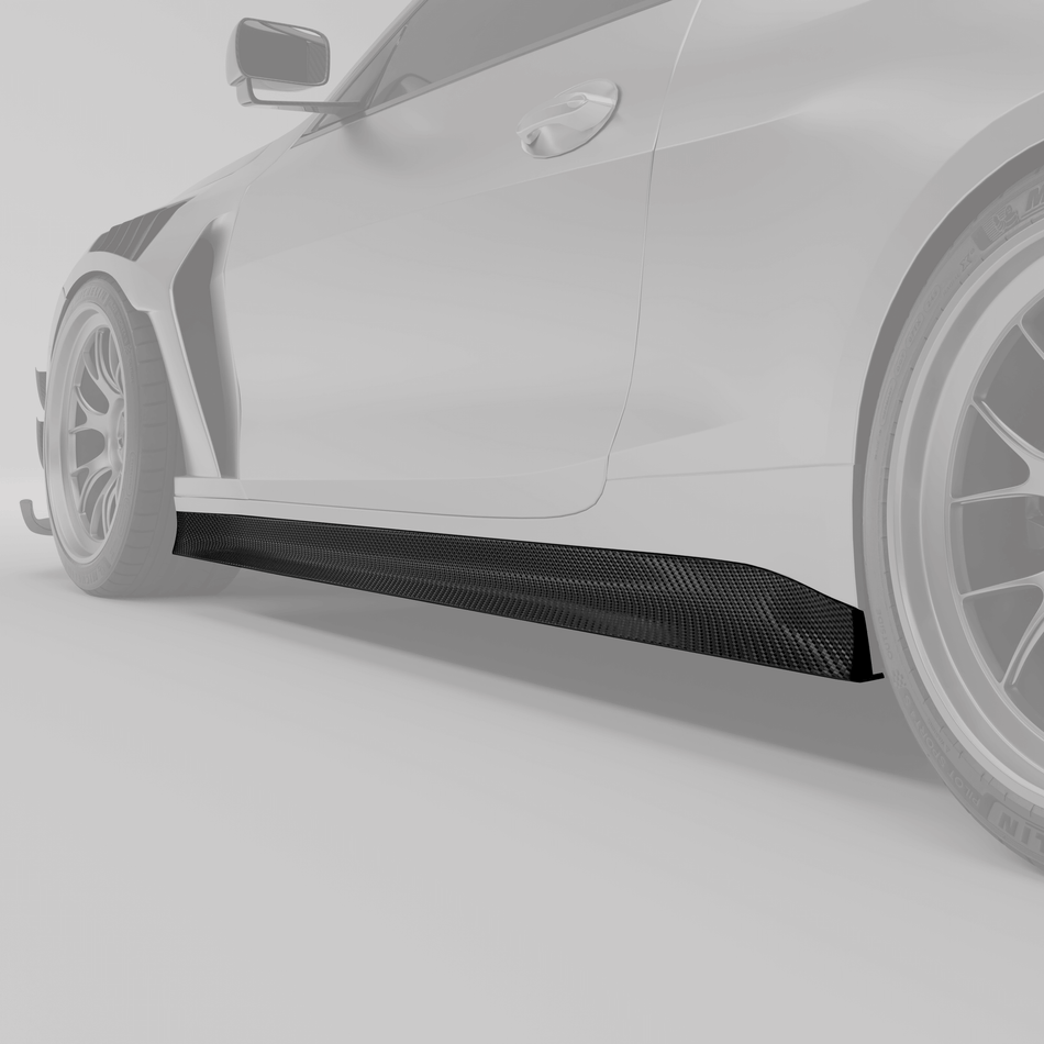 Revozport Side Skirts BMW M4 G82 Carbon Fiber Race Side Skirts