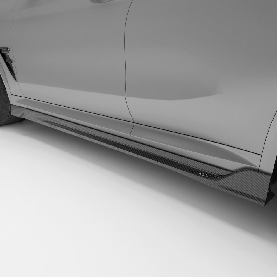Revozport Side Skirts BMW X3M F97 LCI Carbon Fiber Side Skirts
