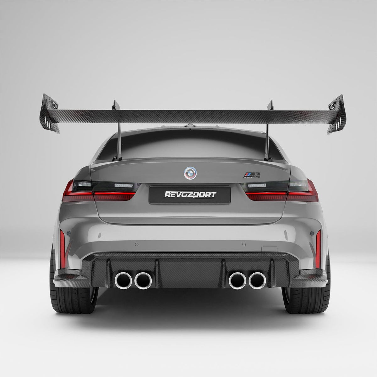 Revozport Spoiler BMW M3 G80 Carbon Fiber Rear Wing