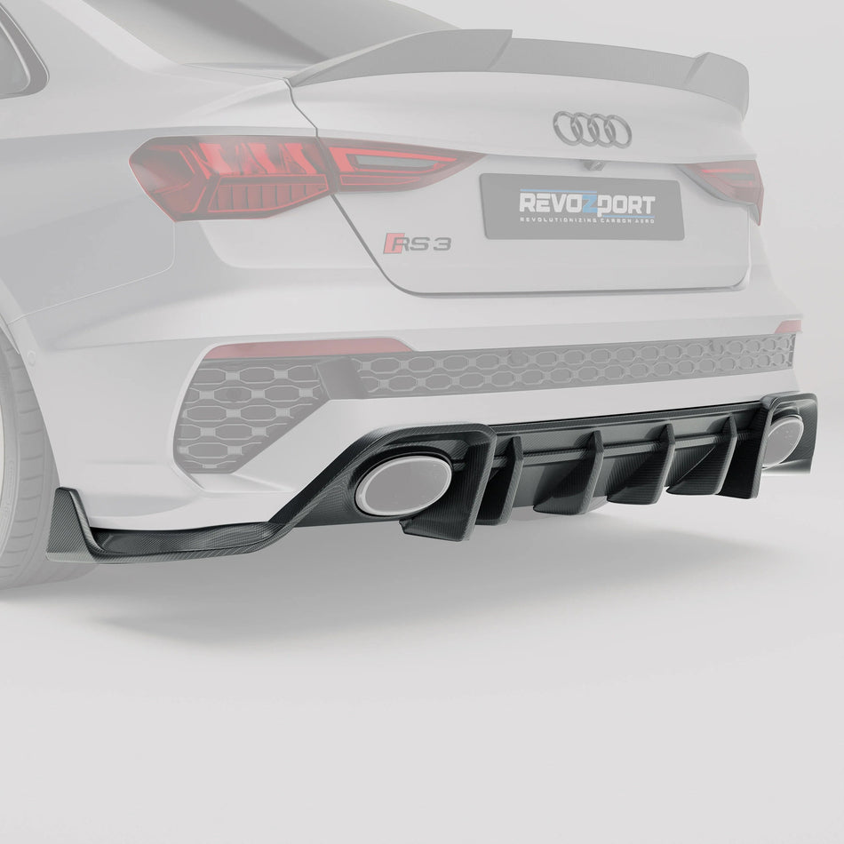 Revozsport Diffuser Audi RS3 8Y Limousine Carbon Fiber Rear Diffuser