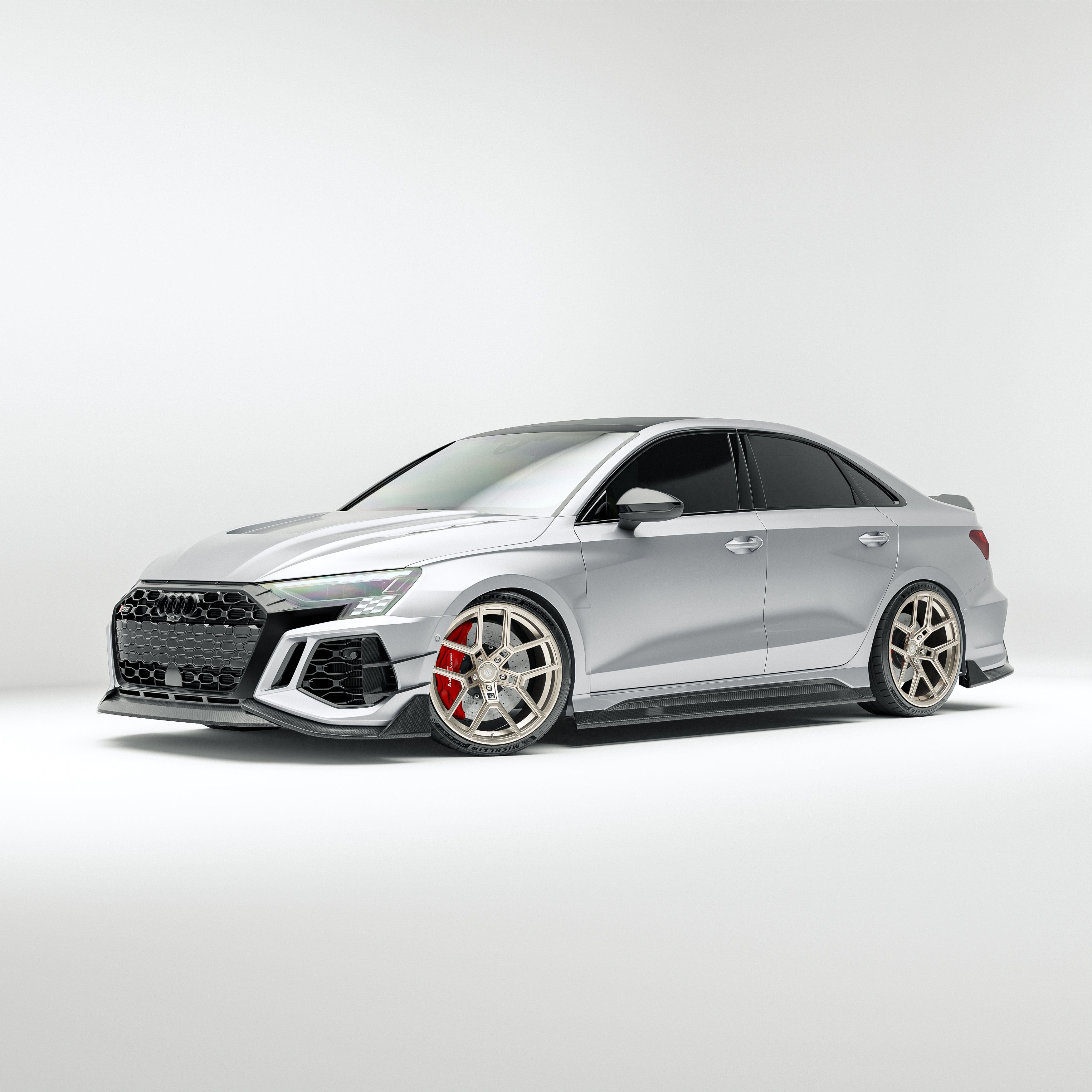 Revozsport Front Lip Audi RS3 8Y Sedan Carbon Fiber Front Lip