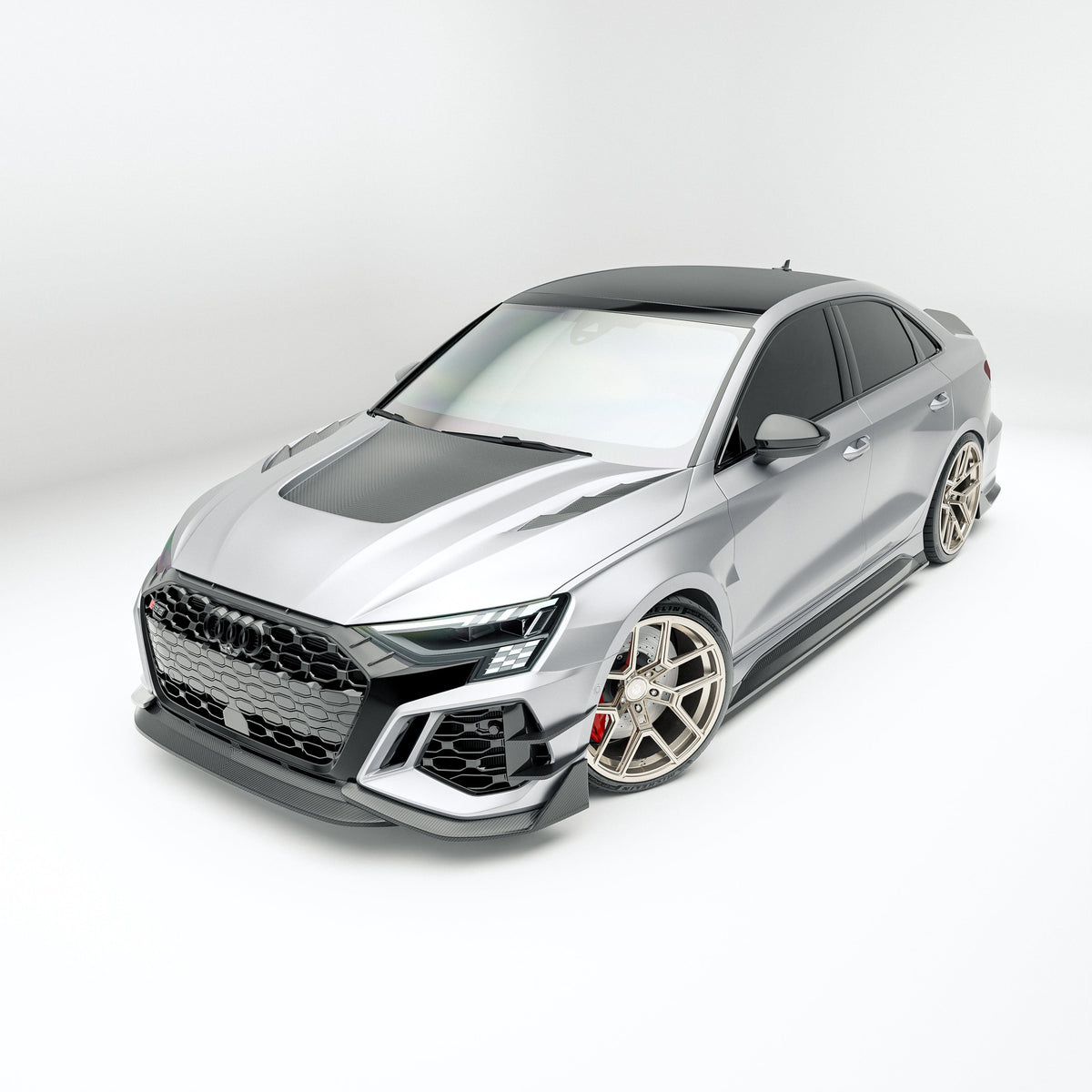 Revozsport Front Lip Audi RS3 8Y Sedan Carbon Fiber Front Lip