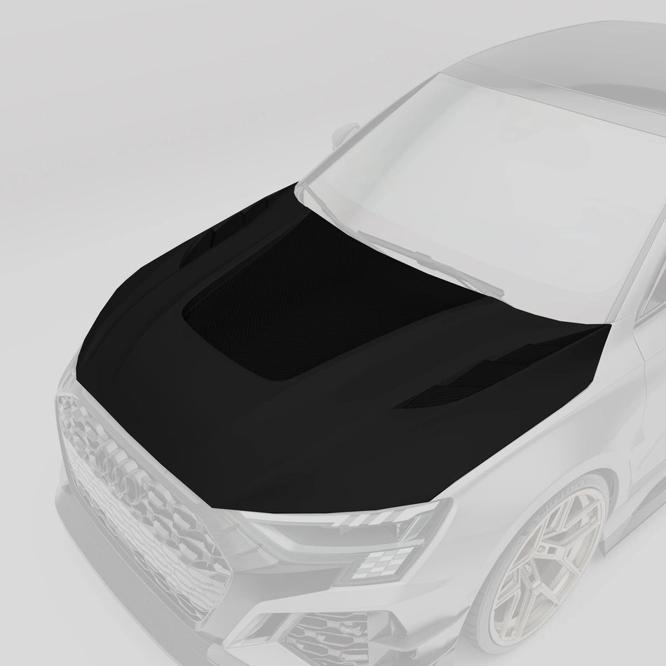 Revozsport Hood Audi RS3 8Y Sedan Carbon Fiber Hood (Bonnet)