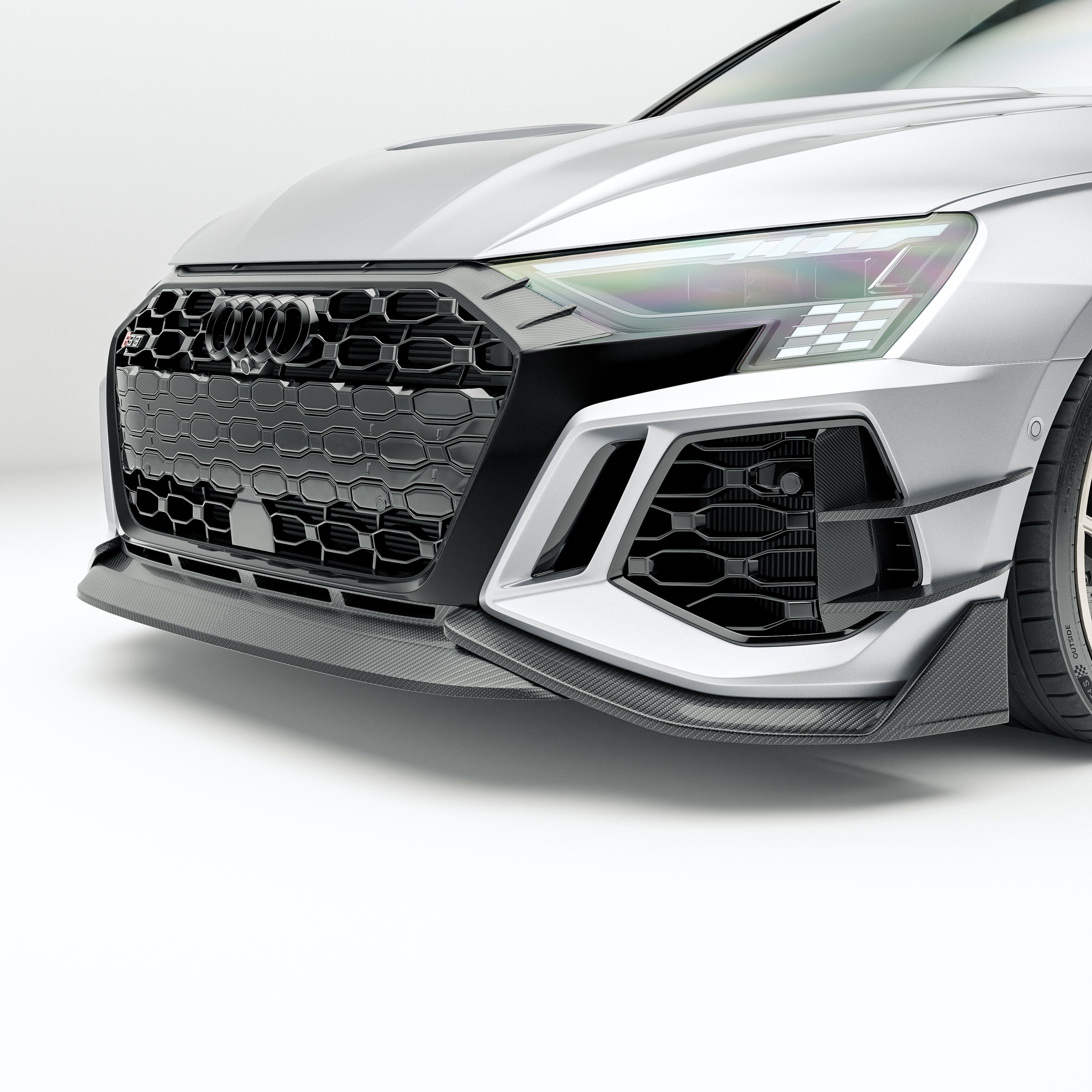 Revozsport Misc. Exterior Audi RS3 8Y Sedan Carbon Fiber Canards
