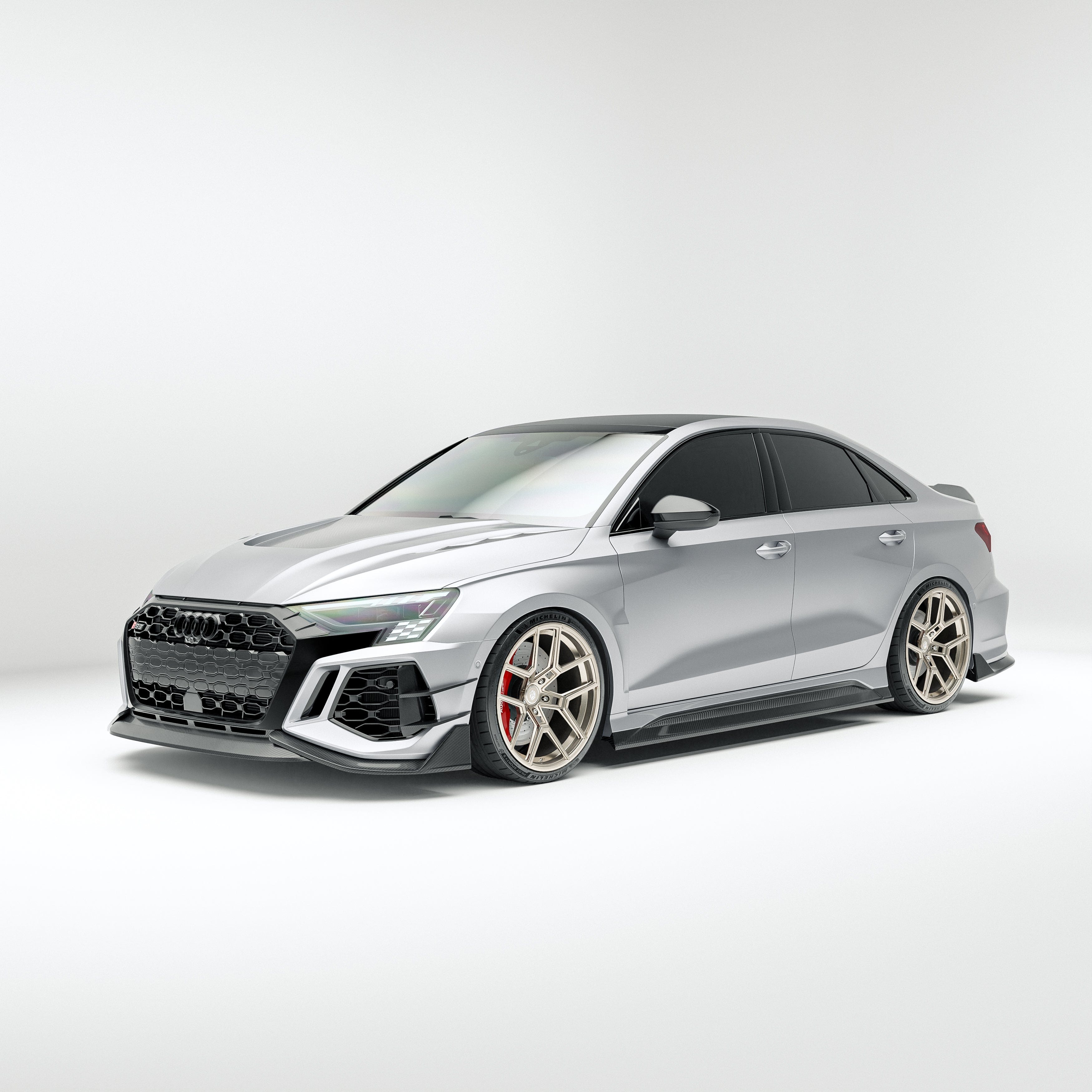 Revozsport Misc. Exterior Audi RS3 8Y Sedan Carbon Fiber Canards