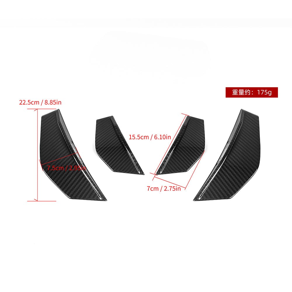 SOOQOO Canard SOOQOO BMW M2 F87 Front Canards In Prepreg Carbon Fiber