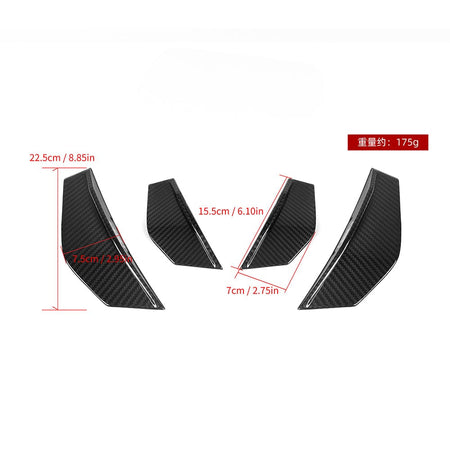 SOOQOO Canard SOOQOO BMW M2 F87 Front Canards In Prepreg Carbon Fiber