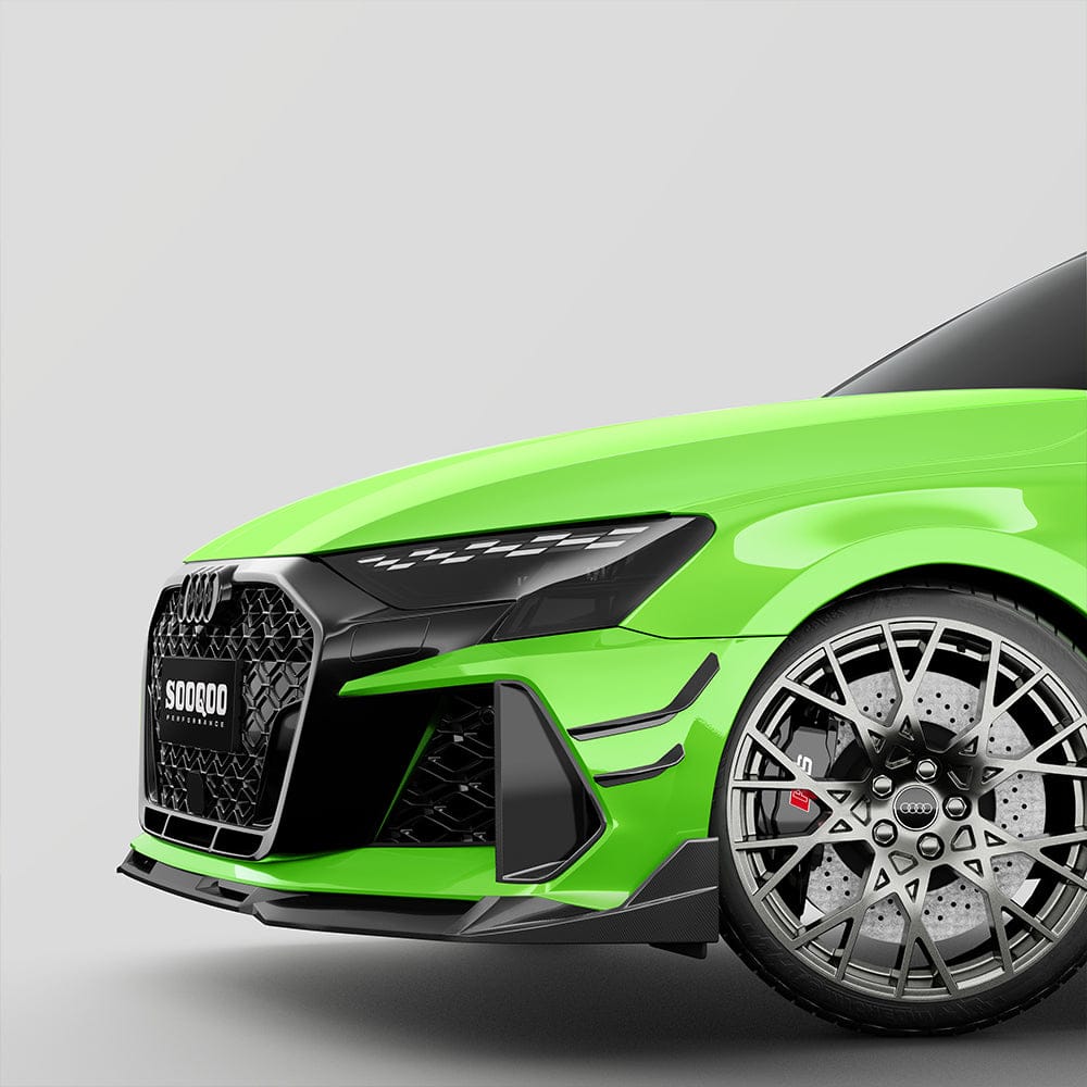 SOOQOO Canards SOOQOO AUDI RS3 8Y Facelift Front Canards In Prepreg Carbon Fiber