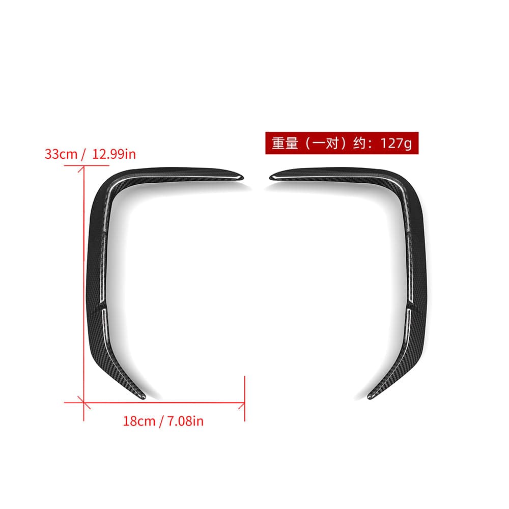 SOOQOO Canards SOOQOO BMW IX3 G08 Rear Bumper Inserts In Prepreg Carbon Fiber