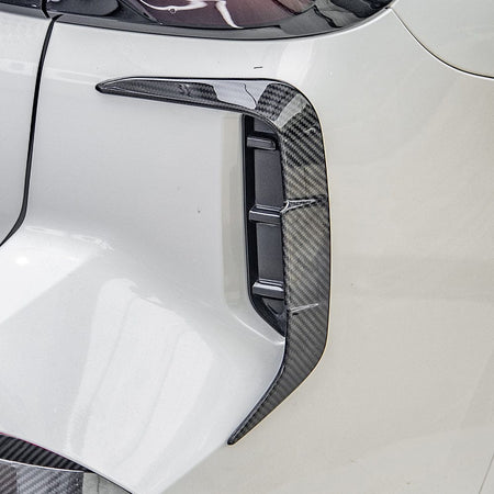 SOOQOO Canards SOOQOO BMW X3 G01 LCI Rear Bumper Insert In Prepreg Carbon Fiber