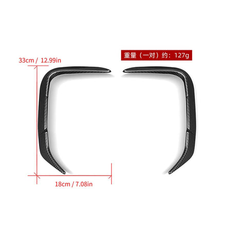 SOOQOO Canards SOOQOO BMW X3M F97 LCI Rear Bumper Insert In Prepreg Carbon Fiber