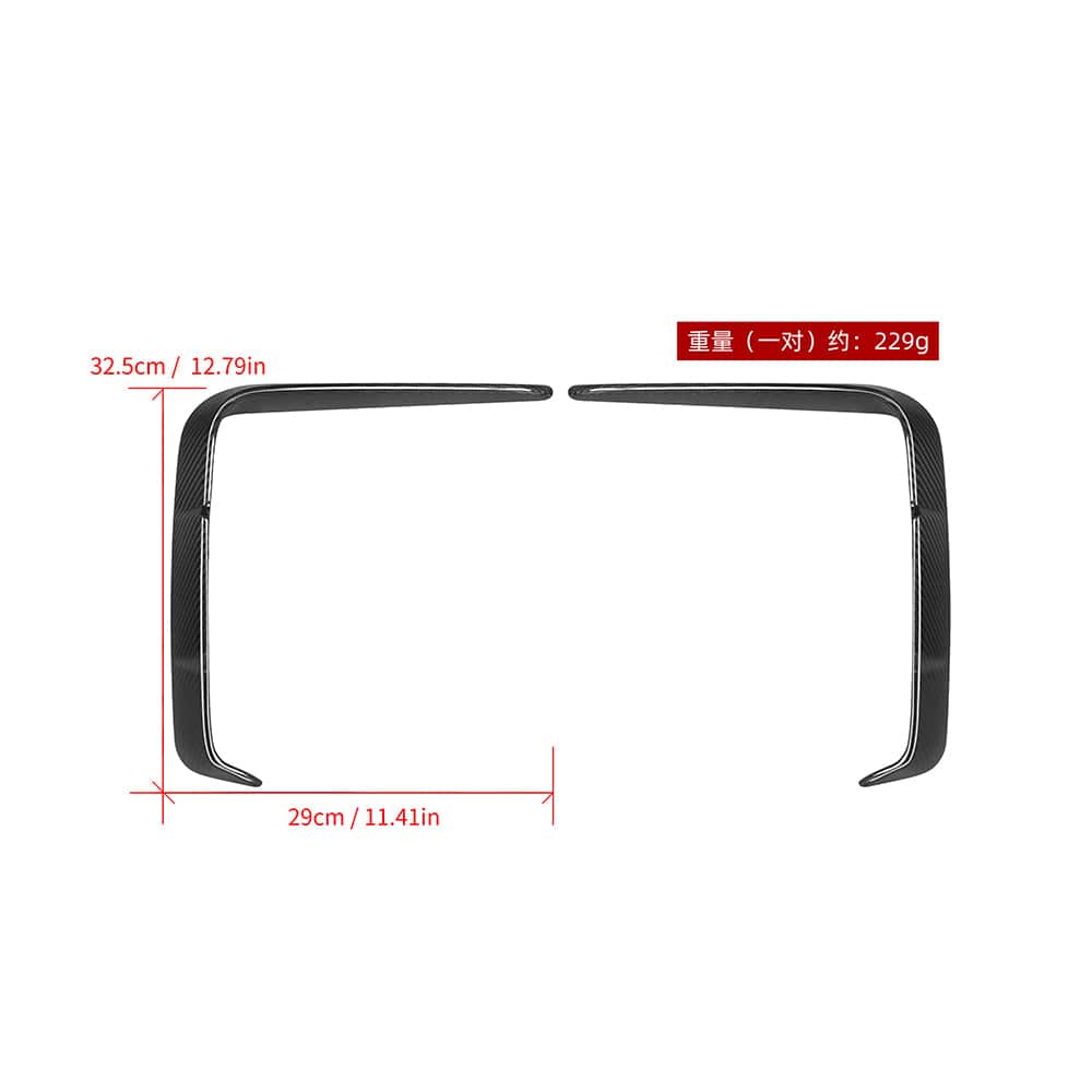 SOOQOO Carbon Trim SOOQOO BMW 4 Series G22 Front Bumper Inserts In Prepreg Carbon Fiber