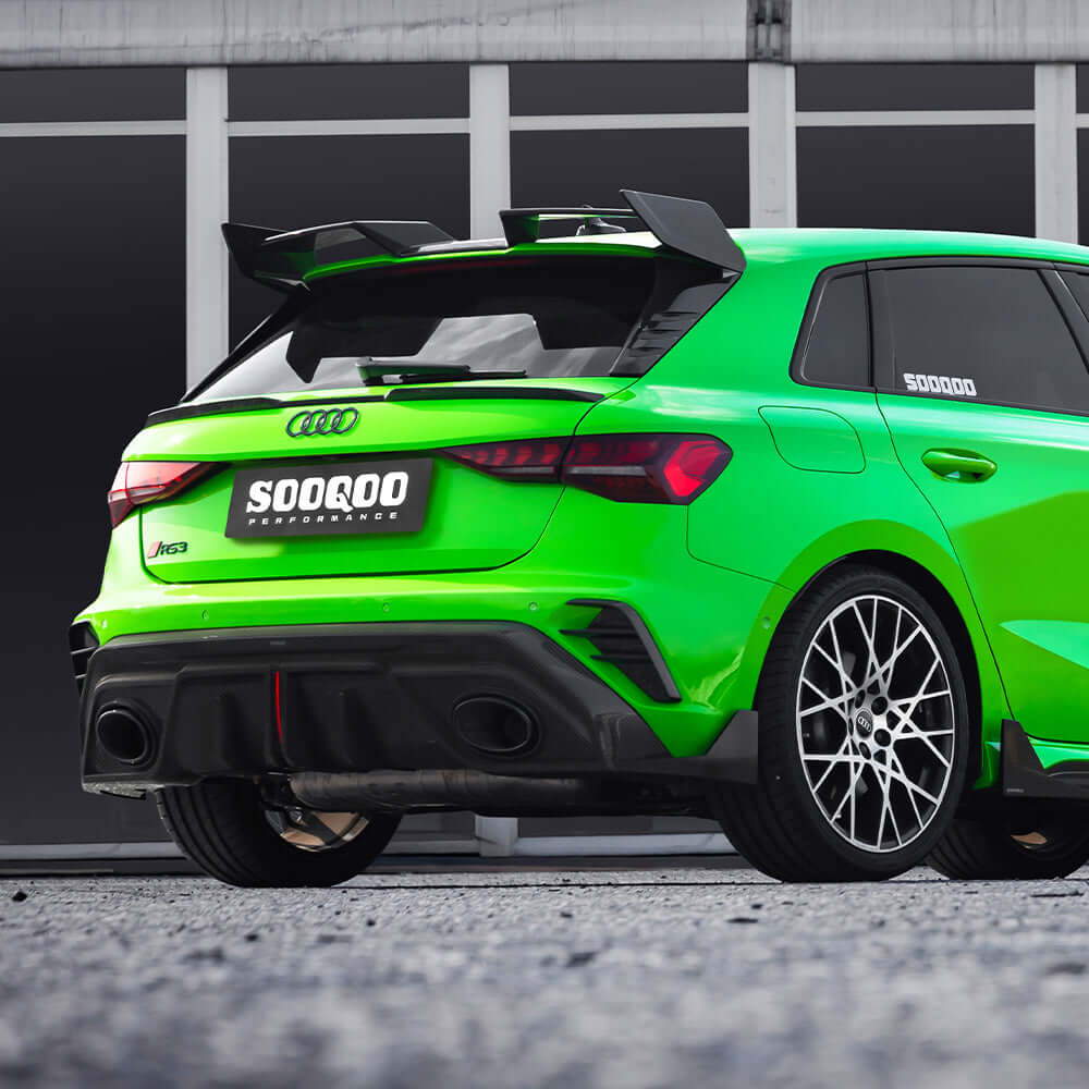 SOOQOO Diffuser SOOQOO AUDI RS3 Sportback 8Y Facelift Rear Diffuser In Prepreg Carbon Fiber