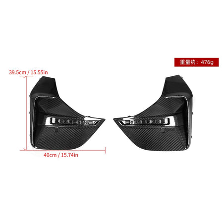 SOOQOO Diffuser SOOQOO BMW 4 Series G26 Rear Bumper Inserts In Prepreg Carbon Fiber