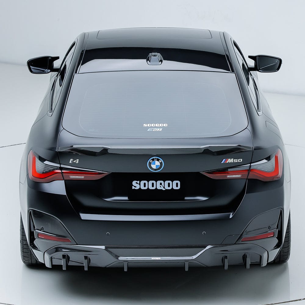SOOQOO Diffuser SOOQOO BMW 4 Series G26 Rear Bumper Inserts In Prepreg Carbon Fiber