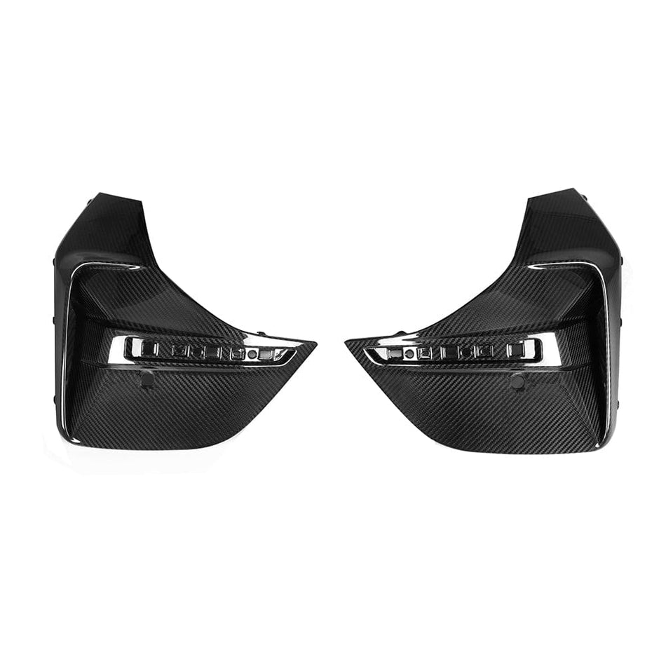 SOOQOO Diffuser SOOQOO BMW 4 Series G26 Rear Bumper Inserts In Prepreg Carbon Fiber