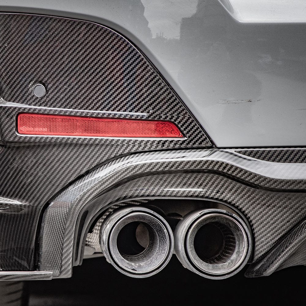 SOOQOO Diffuser SOOQOO BMW 4 Series G26 Rear Diffuser Dual Tips In Prepreg Carbon Fiber