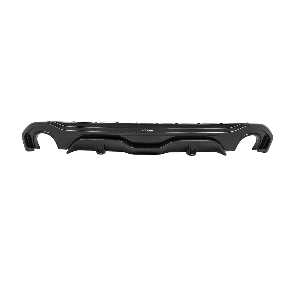 SOOQOO Diffuser SOOQOO BMW 4 Series G26 Rear Diffuser Dual Tips In Prepreg Carbon Fiber