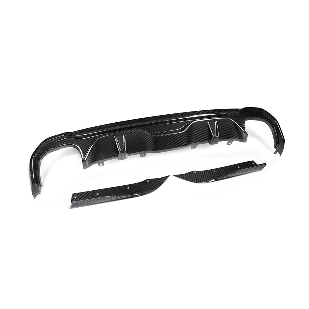SOOQOO Diffuser SOOQOO BMW 4 Series G26 Rear Diffuser Dual Tips In Prepreg Carbon Fiber