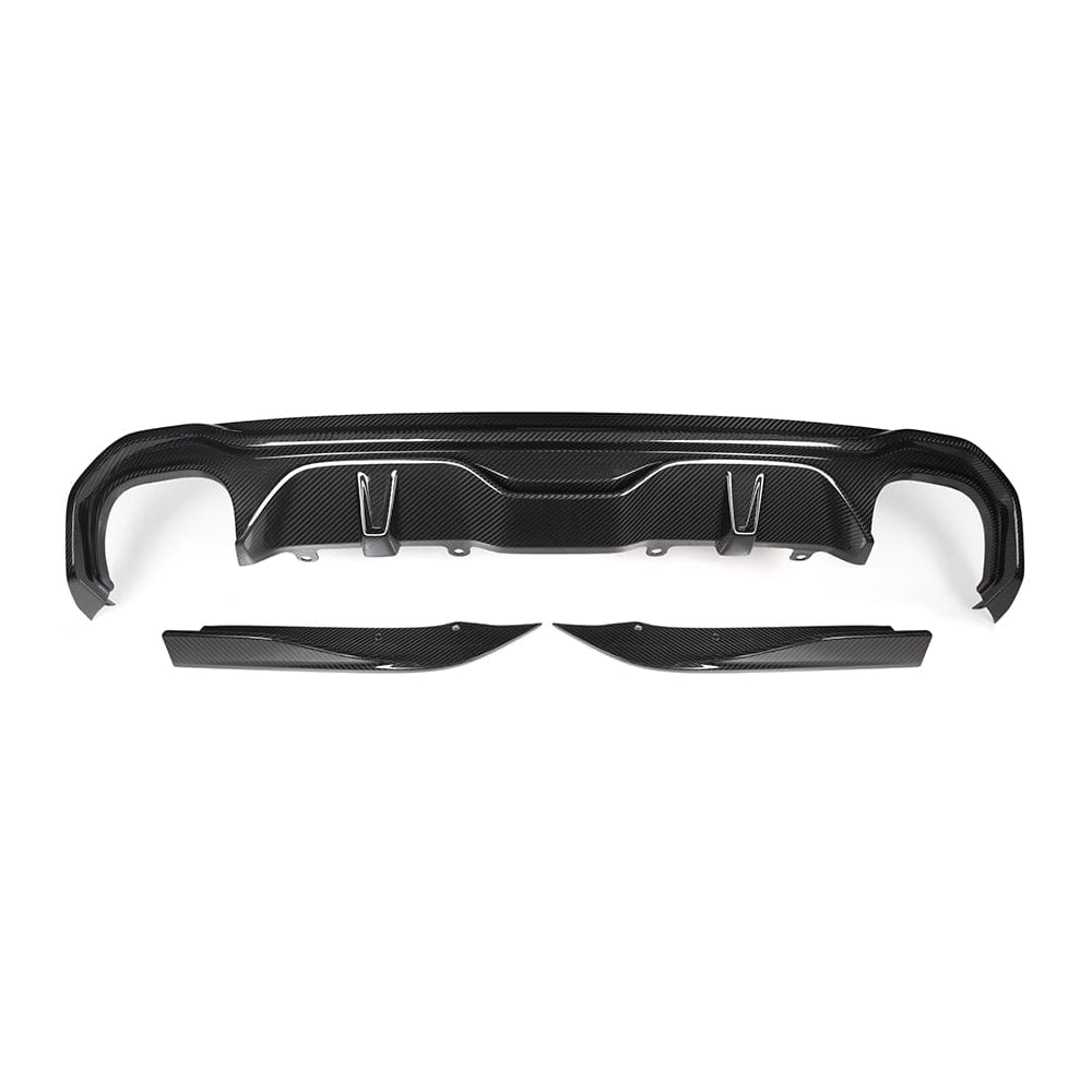 SOOQOO Diffuser SOOQOO BMW 4 Series G26 Rear Diffuser Dual Tips In Prepreg Carbon Fiber