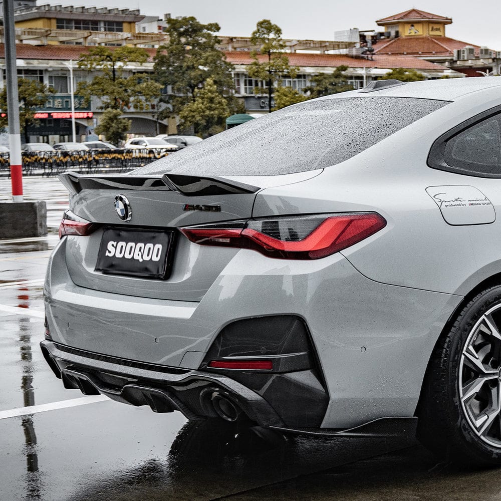 SOOQOO Diffuser SOOQOO BMW 4 Series G26 Rear Diffuser Single Tip In Prepreg Carbon Fiber