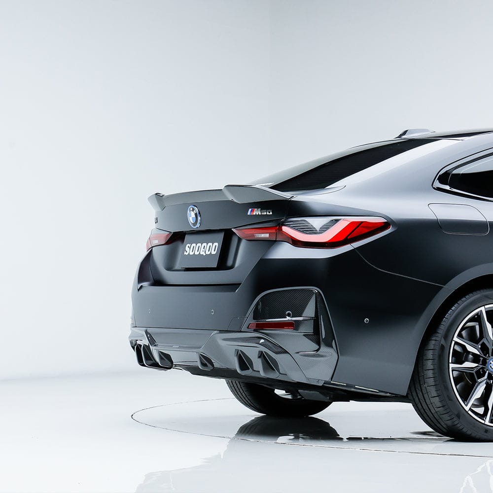 SOOQOO Diffuser SOOQOO BMW I4 G26 Rear Diffuser In Prepreg Carbon Fiber