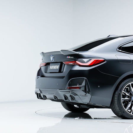 SOOQOO Diffuser SOOQOO BMW I4 G26 Rear Diffuser In Prepreg Carbon Fiber