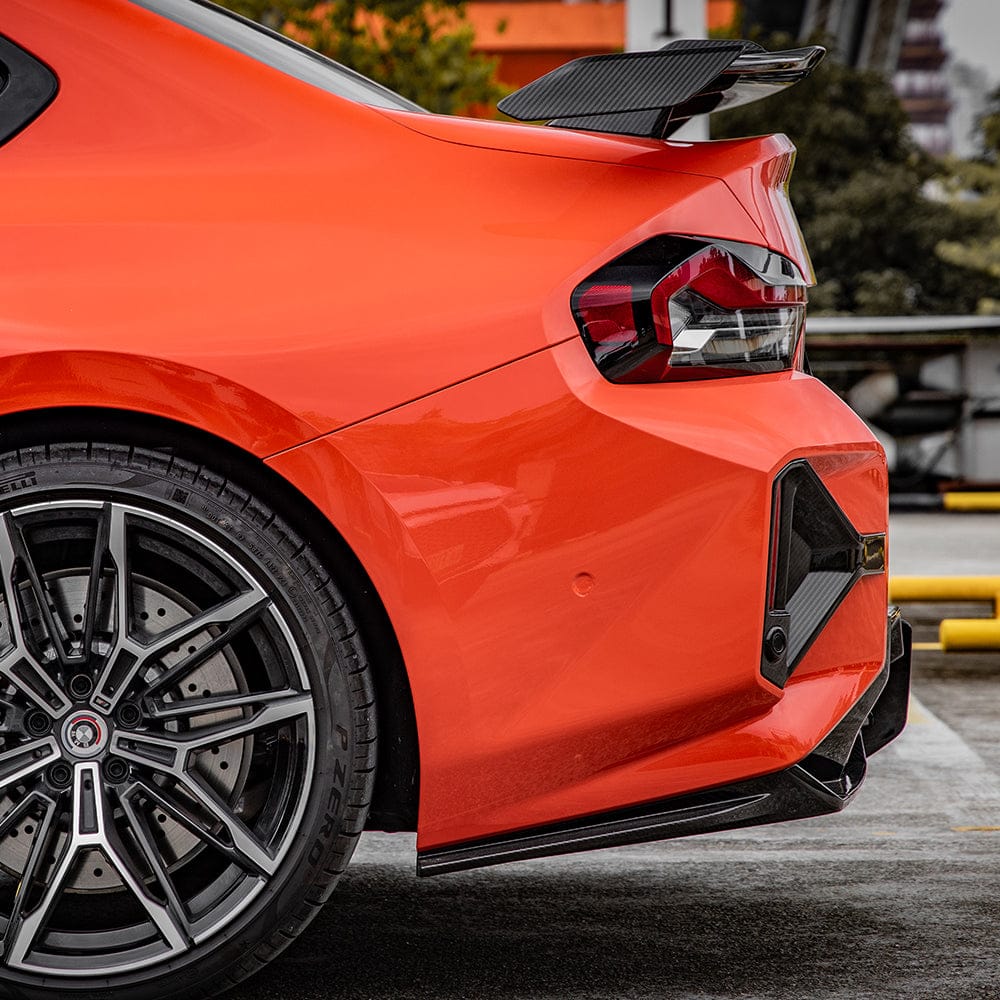 SOOQOO Diffuser SOOQOO BMW M2 G87 Rear Bumper Inserts In Prepreg Carbon Fiber