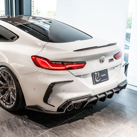 SOOQOO Diffuser SOOQOO BMW M8 F91 Rear Diffuser In Prepreg Carbon Fiber