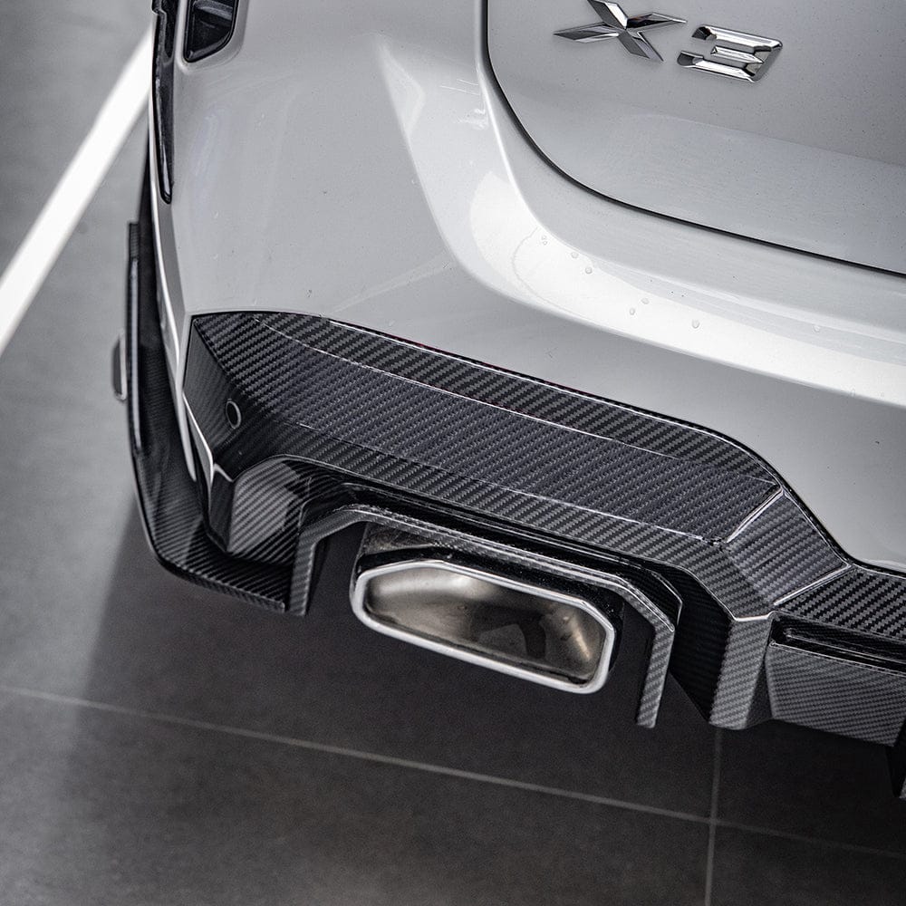 SOOQOO Diffuser SOOQOO BMW X3 G01 LCI Rear Diffuser In Prepreg Carbon Fiber