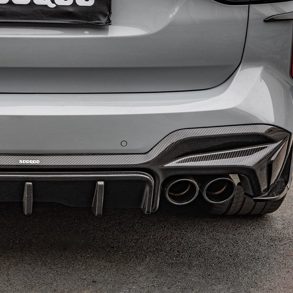 SOOQOO Diffuser SOOQOO BMW X3M F97 LCI Rear Diffuser In Prepreg Carbon Fiber