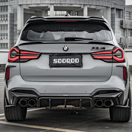SOOQOO Diffuser SOOQOO BMW X3M F97 LCI Rear Diffuser In Prepreg Carbon Fiber