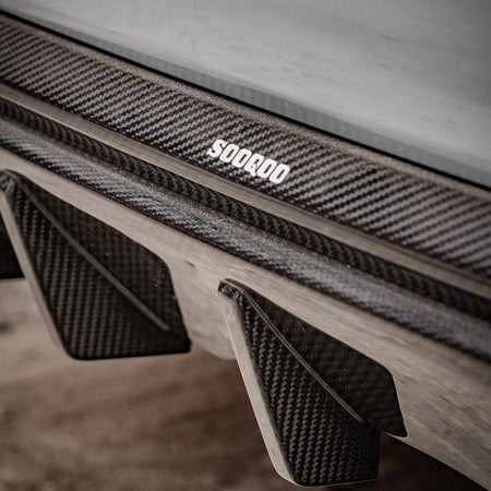 SOOQOO Diffuser SOOQOO BMW X3M F97 LCI Rear Diffuser In Prepreg Carbon Fiber
