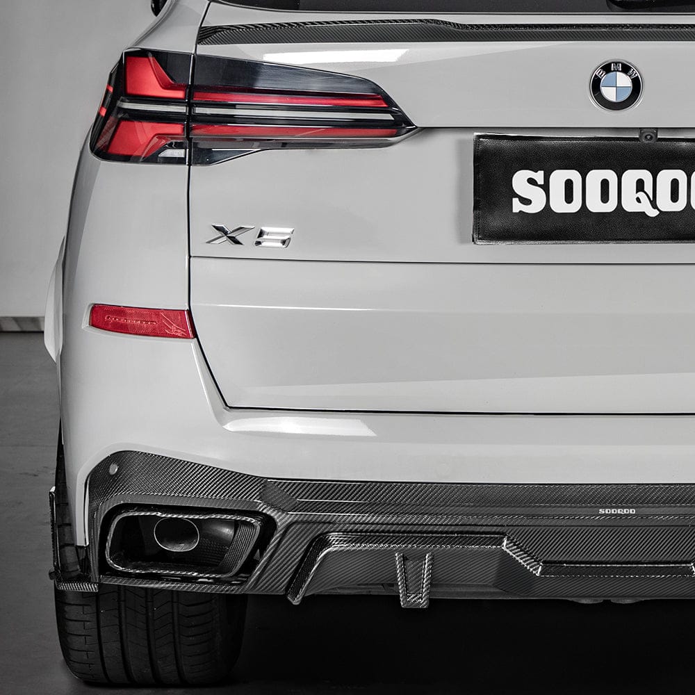 SOOQOO Diffuser SOOQOO BMW X5 G05 Rear Diffuser In Prepreg Carbon Fiber