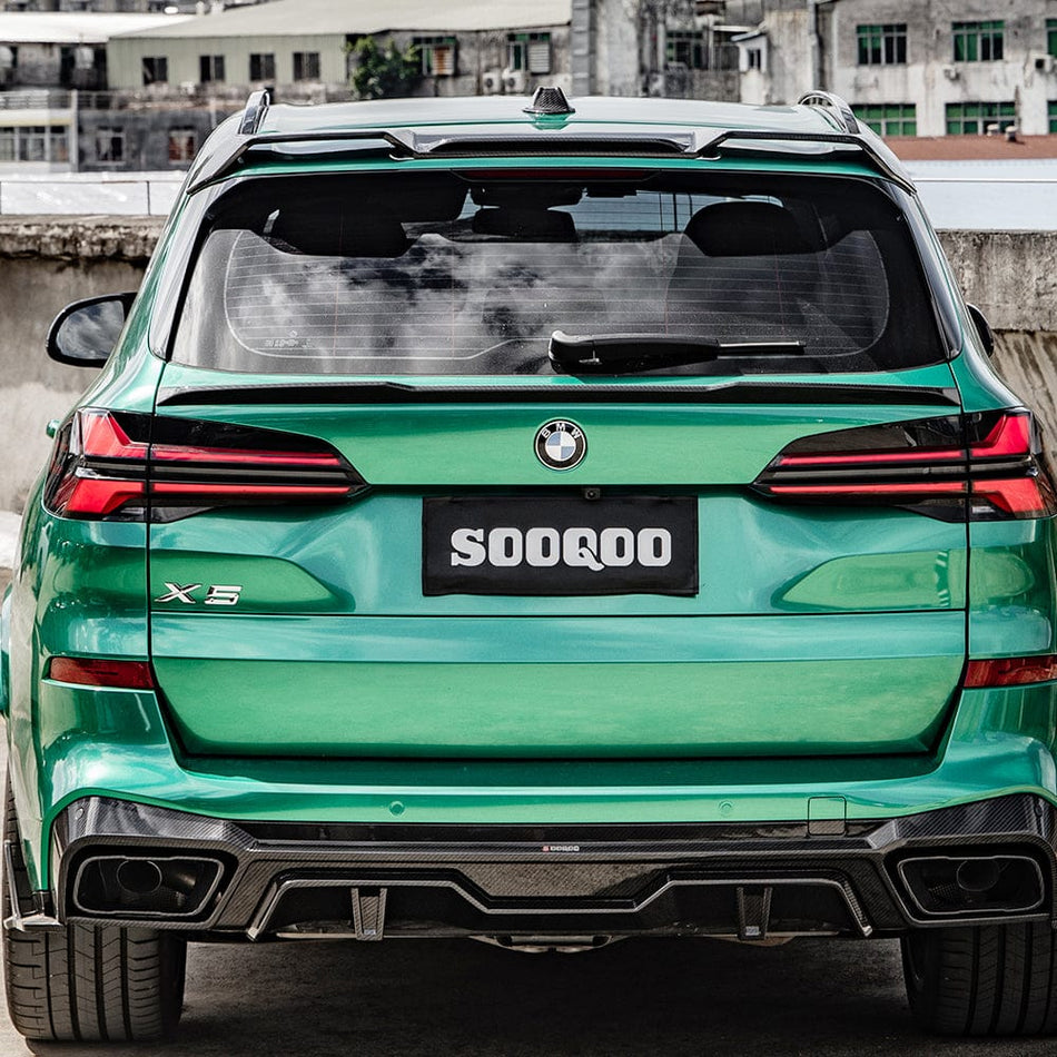 SOOQOO Diffuser SOOQOO BMW X5 G05 Rear Diffuser In Prepreg Carbon Fiber