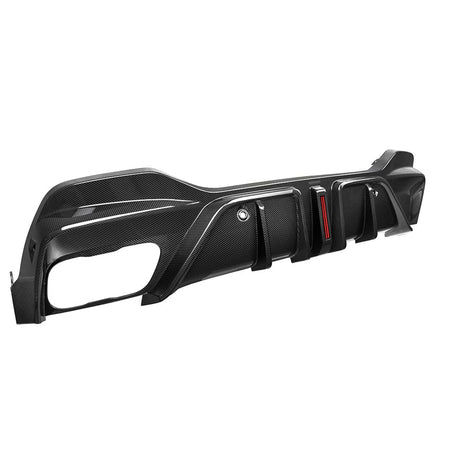 SOOQOO Diffuser SOOQOO BMW X6 G06 Rear Diffuser W/Brake Light In Prepreg Carbon Fiber