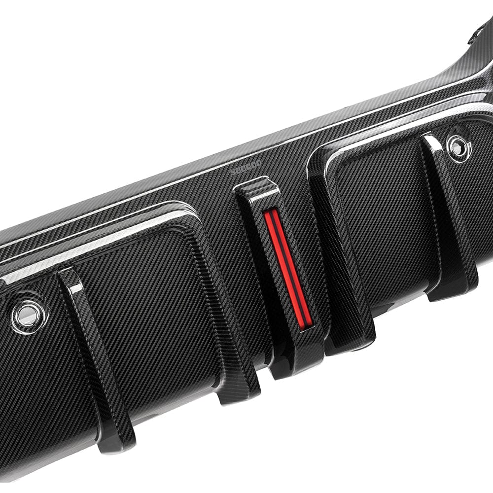 SOOQOO Diffuser SOOQOO BMW X6 G06 Rear Diffuser W/Brake Light In Prepreg Carbon Fiber