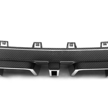SOOQOO Diffuser SOOQOO BMW X6 G06 Rear Diffuser W/Brake Light In Prepreg Carbon Fiber