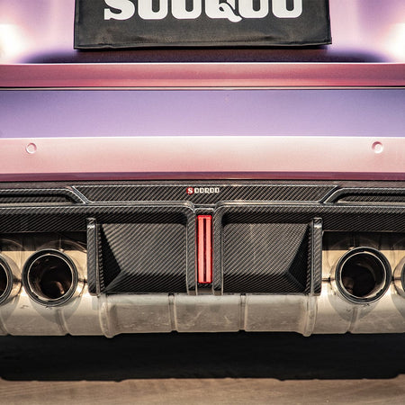 SOOQOO Diffuser SOOQOO V1 BMW M4 G82 Rear Diffuser W/Brake Light In Prepreg Carbon Fiber