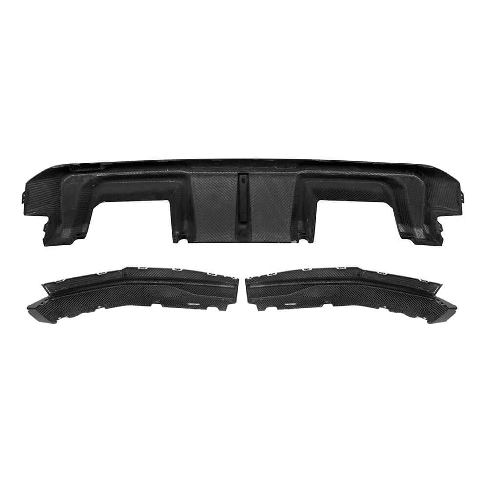 SOOQOO Diffuser SOOQOO V2 BMW M3 G80 Rear Diffuser W/Brake Light In Prepreg Carbon Fiber