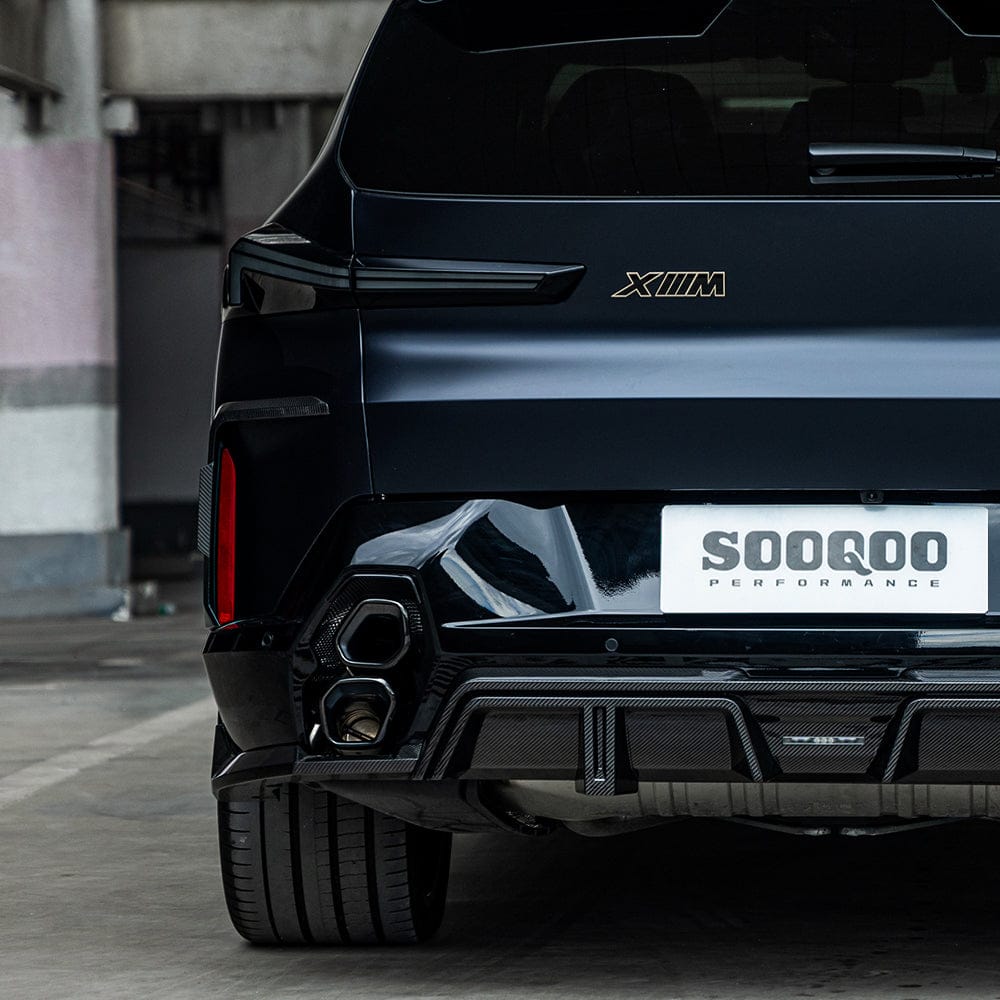 SOOQOO Front Bumper Trim SOOQOO BMW XM G09 Rear Bumper Insert In Prepreg Carbon Fiber