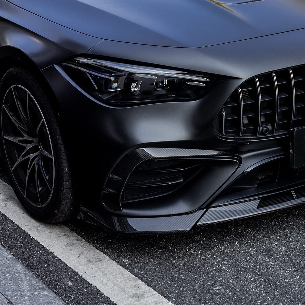 SOOQOO Front Bumper Trim SOOQOO MERCEDES-AMG CLE 53 C236 Front Bumper Inserts In Prepreg Carbon Fiber