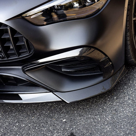 SOOQOO Front Bumper Trim SOOQOO MERCEDES-AMG CLE 53 C236 Front Bumper Inserts In Prepreg Carbon Fiber