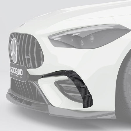 SOOQOO Front Bumper Trim SOOQOO MERCEDES-AMG CLE 53 C236 Front Bumper Inserts In Prepreg Carbon Fiber