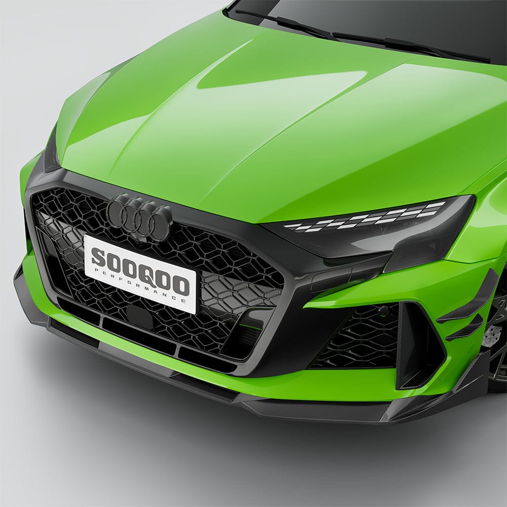 SOOQOO Front Lip SOOQOO AUDI RS3 8Y Facelift Front Lip In Prepreg Carbon Fiber