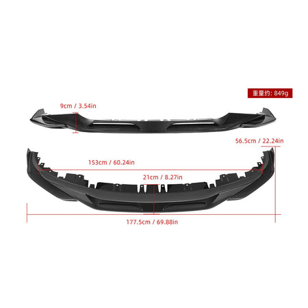 SOOQOO Front Lip SOOQOO BMW 4 Series G26 Front Lip In Prepreg Carbon Fiber