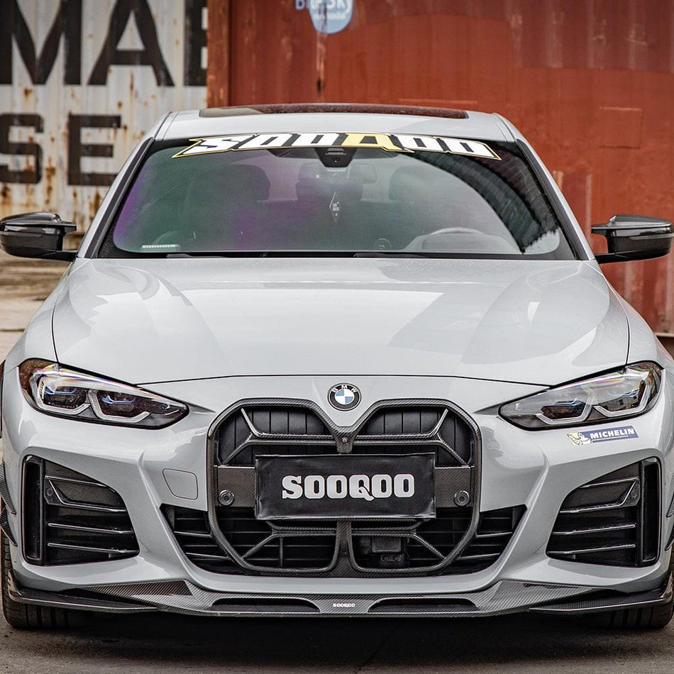 SOOQOO Front Lip SOOQOO BMW 4 Series G26 Front Lip In Prepreg Carbon Fiber