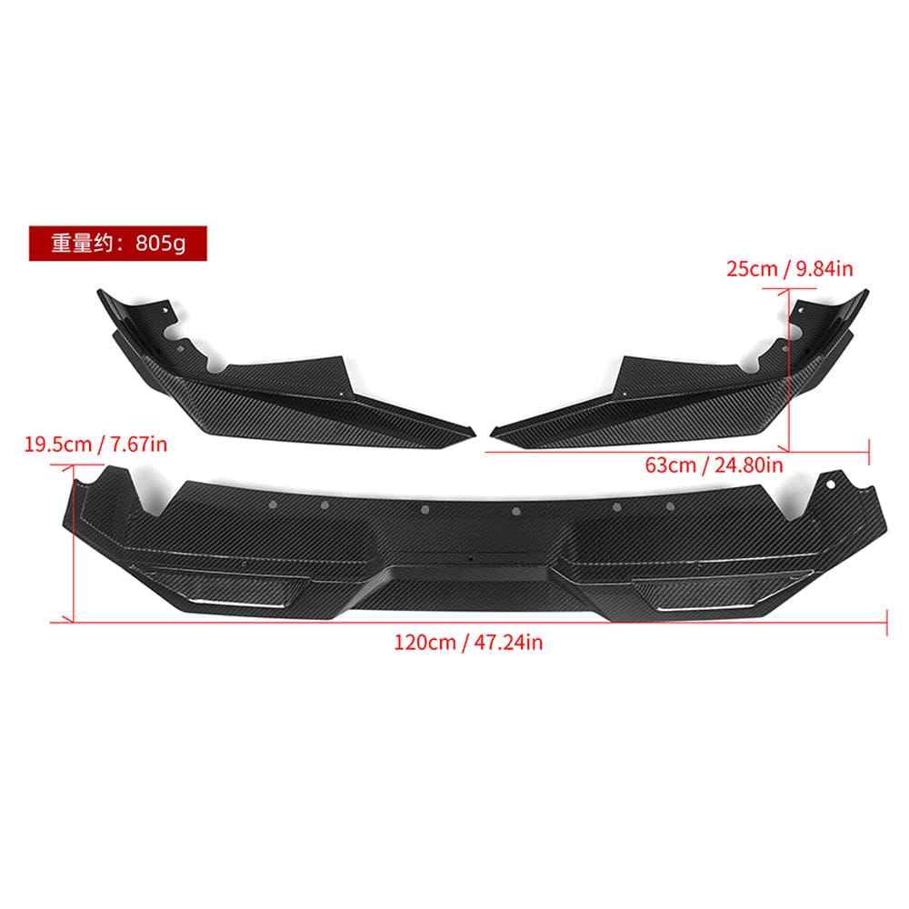SOOQOO Front Lip SOOQOO BMW X5M F95 LCI Front Lip In Prepreg Carbon Fiber