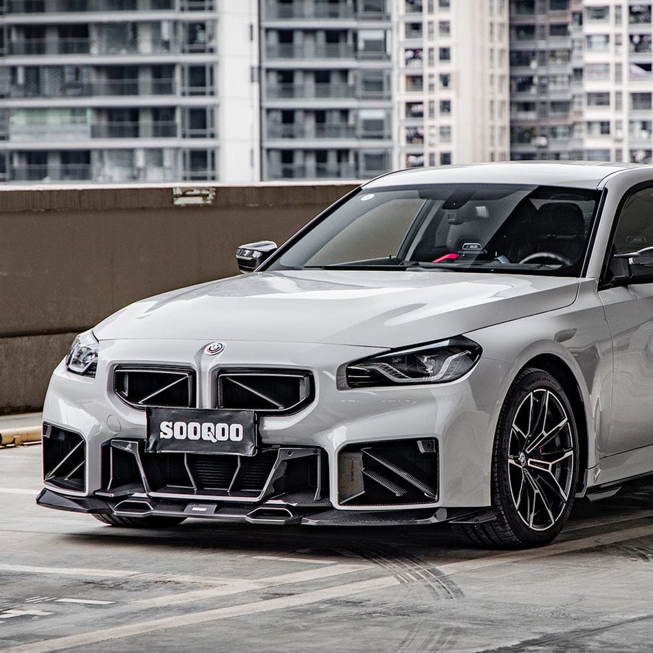 SOOQOO Front Lip SOOQOO V1 BMW M2 G87 Front Lip In Prepreg Carbon Fiber