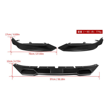 SOOQOO Front Lip SOOQOO V1 BMW M2 G87 Front Lip In Prepreg Carbon Fiber